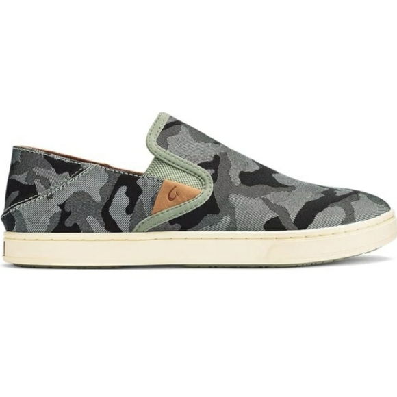 OluKai Shoes - Olukai Camouflage Pehuea Pa‘i - Sage / Ke Au Camo Slip-On Sneakers